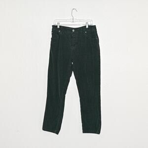 James Perse Standard Men's 5-Pocket Stretch Corduroy Jeans Dark Green Size 34